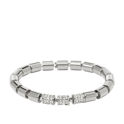Fossil ladies silver-tone stretch bracelet